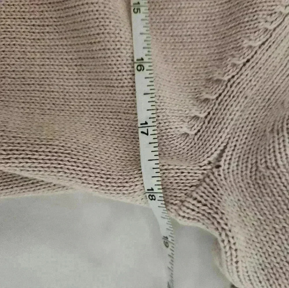 Anthropologie Pilcro Cotton Pull Over Sweater Pink Quarter Length Sleeves Black - Picture 7 of 9